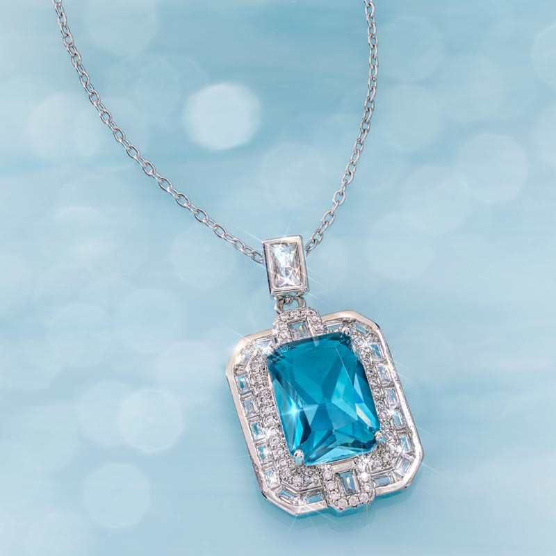 Ocean's Halo DiamondAura Necklace